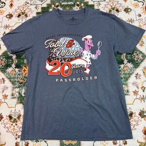 Disney Epcot‎ Food and Wine Festival 2015 Passholder Graphic T Shirt